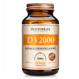 Doctor Life, Vitamine D3 2000, in olijfolie, 250 capsules