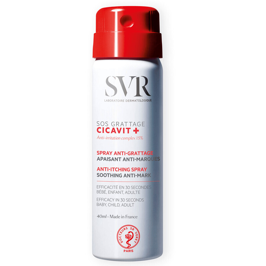 SVR Cicavit+ SOS Grattage, Soothing spray against itching, 40 ml