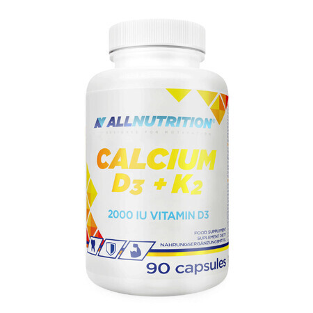 Allnutrition Calcium D3 + K2, calcium + vitamin D 2000 IU + vitamin K, 90 capsules