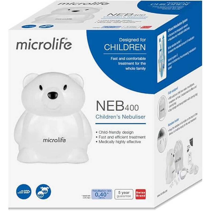 Microlife NEB 400, inhalator met pneumatische zuiger voor kinderen