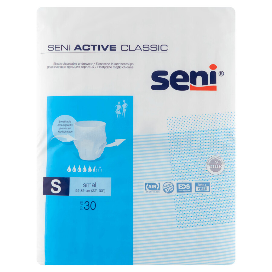 SENI ACTIVE slip absorbant, Classic Small, 30 unités