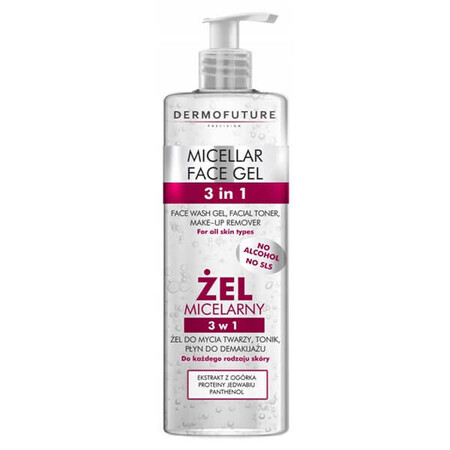 DermoFuture, 3in1 micellaire gezichtsgel, 400ml