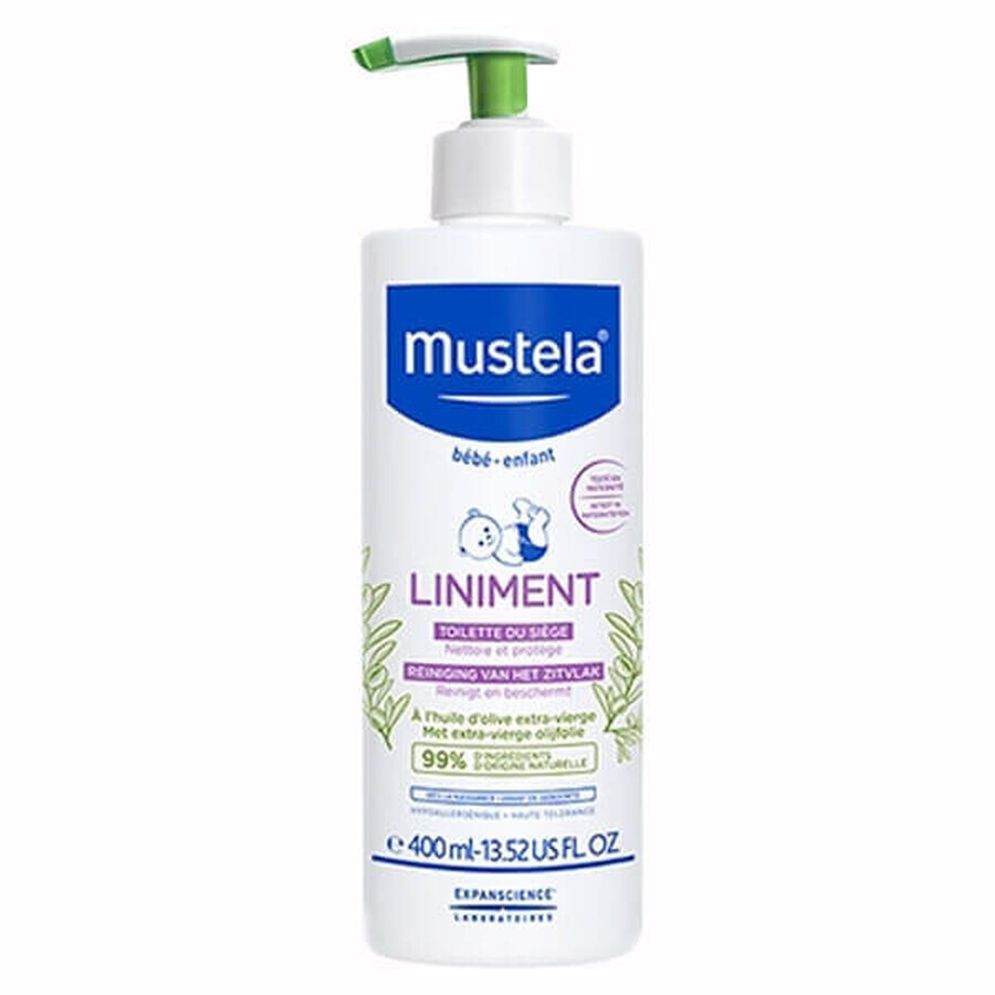 Mustela Bebe Enfant Liniment, Cleaning emulsion for the diaper area with pump, 400 ml