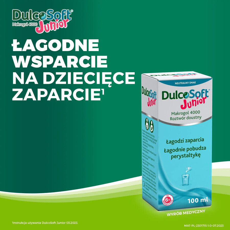 DulcoSoft Junior, drank voor kinderen vanaf 6 maanden, 100 ml