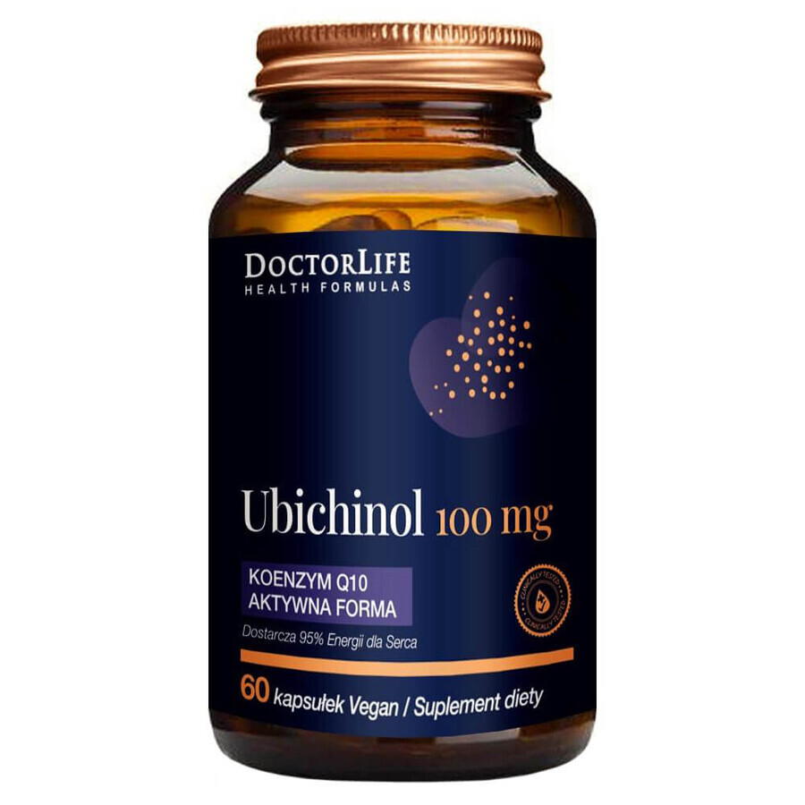 Doctor Life Ubiquinol 100 mg, actieve vorm van co-enzym Q10, 60 capsules