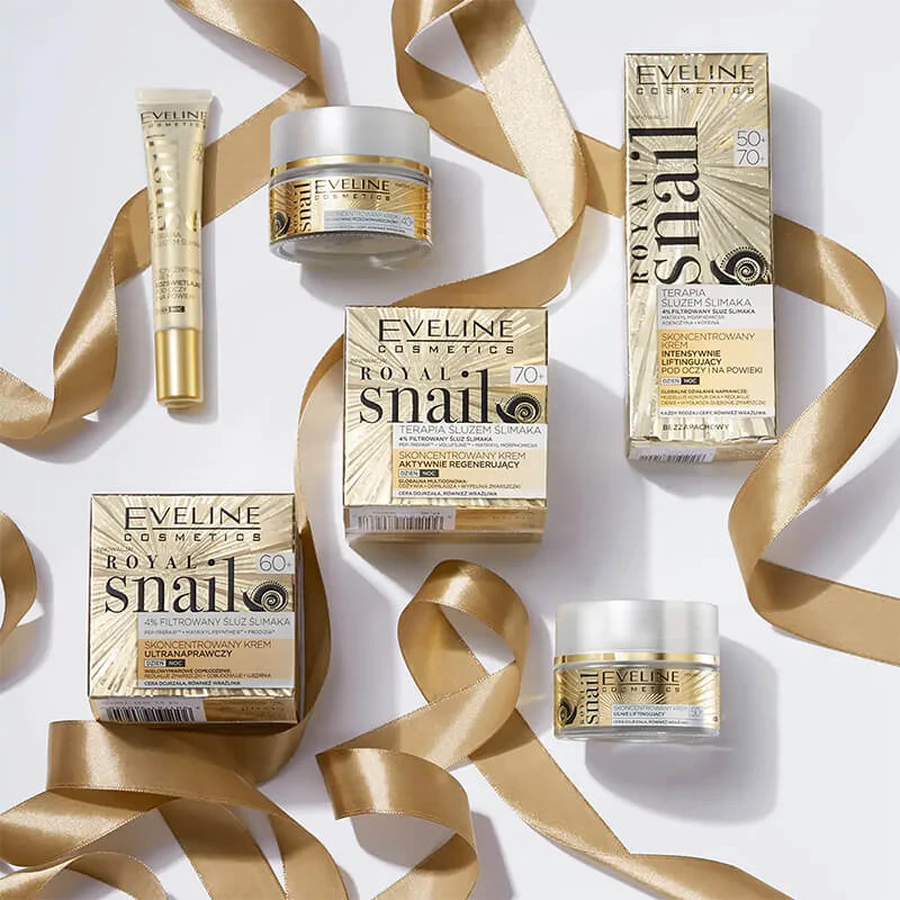 Eveline Cosmetics Royal Snail 50+/70+, geconcentreerde intensief liftende crème voor de ogen en oogleden, 20 ml
