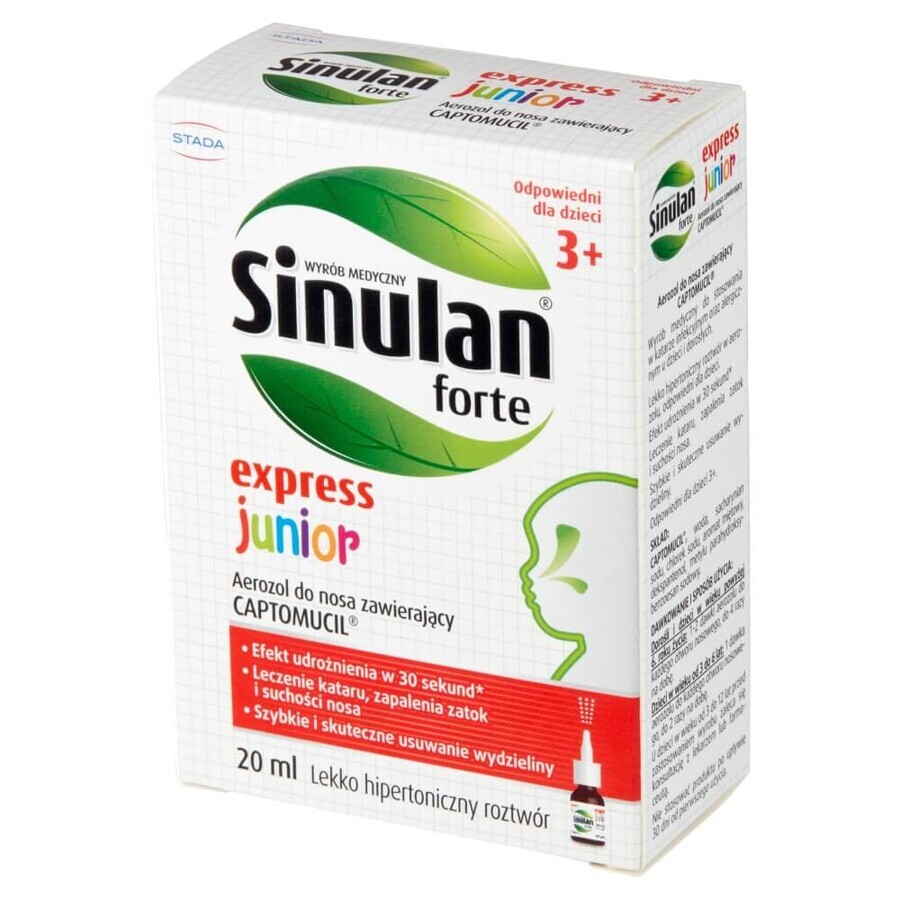 Sinulan Express Forte Junior, nasal spray for children from 3 years of age, 20 ml