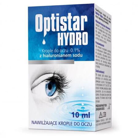 Optistar Hydro natriumhyaluronaat 0,1%, hydraterende oogdruppels, 10 ml