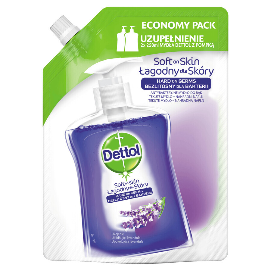 Dettol, săpun lichid antibacterian, calmant, stoc, 500 ml