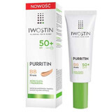 Iwostin Purritin, BB-crème, vette en acne-gevoelige huid, SPF 50+, 30 ml