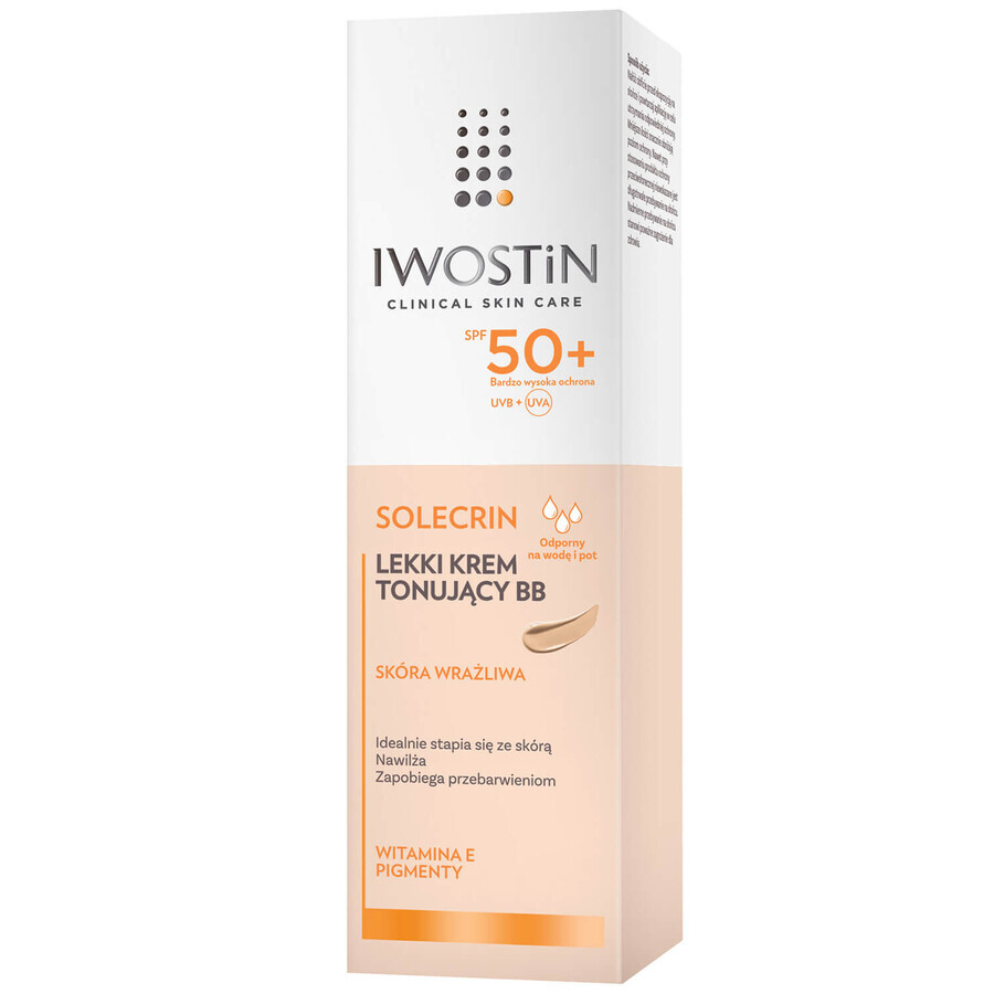 Iwostin Solecrin, BB-crème, gevoelige huid, SPF 50+, 30 ml