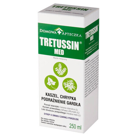 Tretussin Med, syrup, blackcurrant flavor, 250 ml