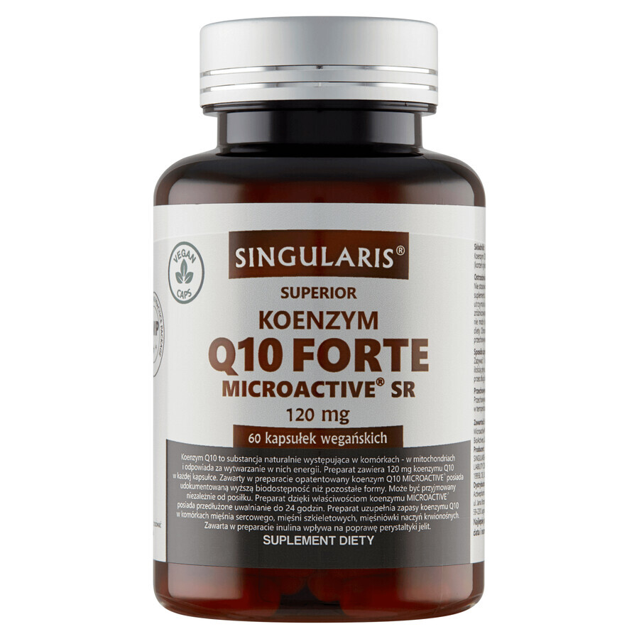 Coenzima Q10 Forte Microactive SR 120mg, 60 capsule - Potente integratore da Singularis