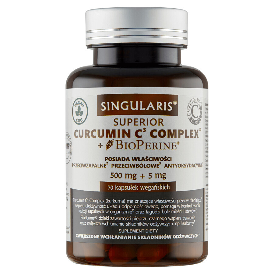 Singularis Superior Curcumine C3 Complex + Bioperine, 70 capsules