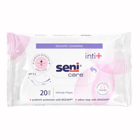 Seni Care Inti+, intimate hygiene wipes, 20 pcs.