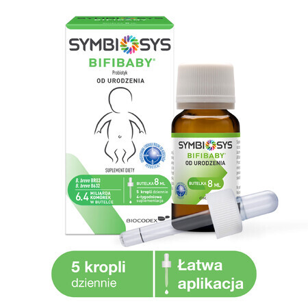 Symbiosys Bifibaby vanaf de geboorte, druppels, 8 ml