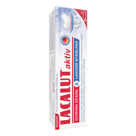 Lacalut Aktiv Protection des gencives et blanchiment en douceur, dentifrice, 75 ml