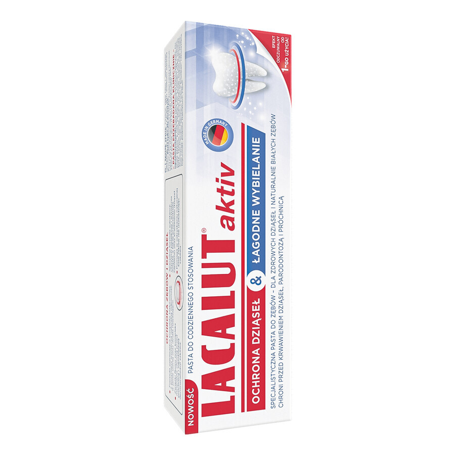 Lacalut Aktiv Protection des gencives et blanchiment en douceur, dentifrice, 75 ml