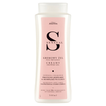 Joanna Sensual, Gel de duș cremos, Proteine de mătase, 500 ml