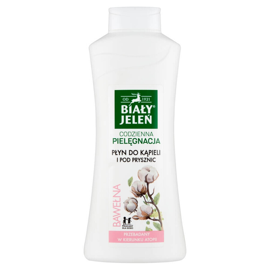 Biały Jeleń, bad- en douchevloeistof, met katoen, 750 ml