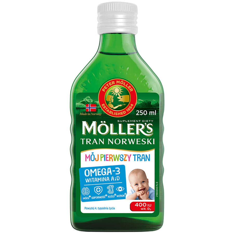 Moller&#39;s My First Noorse Levertraan, gedurende 4 weken, 250 ml