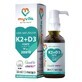 MyVita K2 + D3 Forte, vitamine K 100 &#181;g + vitamine D 2000 IE, druppels, 30 ml