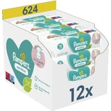Pampers Sensitive, vochtige doekjes, gevoelige huid van kinderen en baby's, 12 x 52 stuks