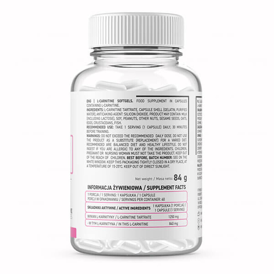 OstroVit, L-Carnitine Suprême 1250, 60 gélules