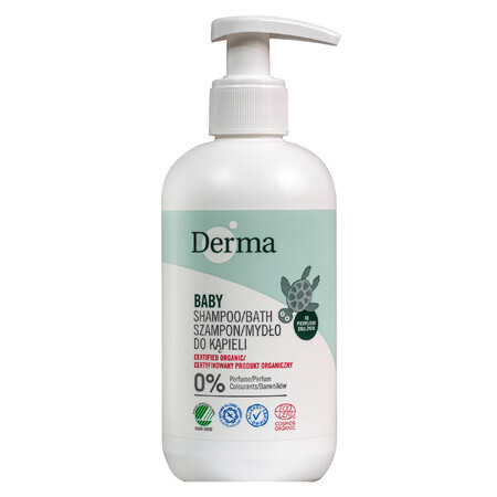 Derma Eco Baby, shampooing, savon de bain pour bébés dès le premier jour, 250 ml