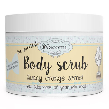 Nacomi Orange Sorbet Set, bodyscrub 125 g + gezicht- en lippenscrub, 80 g + bodyboter, 100 ml