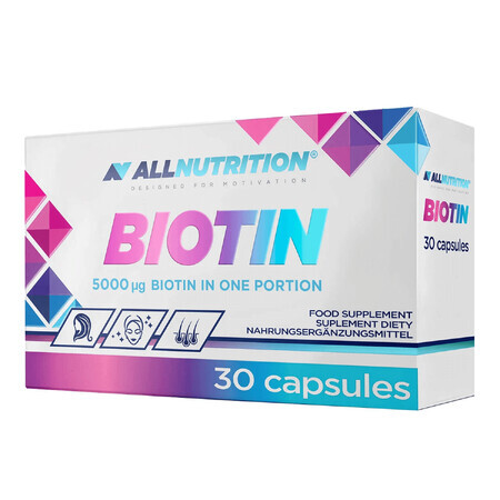 Allnutrition Biotine, biotine 5000 μg, 30 capsules