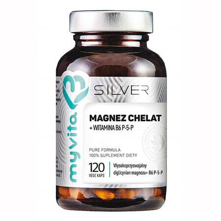 MyVita Zilver, Magnesiumchelaat + Vitamine B6 P-5-P, 120 capsules