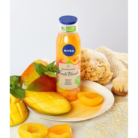 Miscela Fresca Nivea - Gel Doccia al Profumo di Albicocca, Mango e Latte di Riso, 300ml