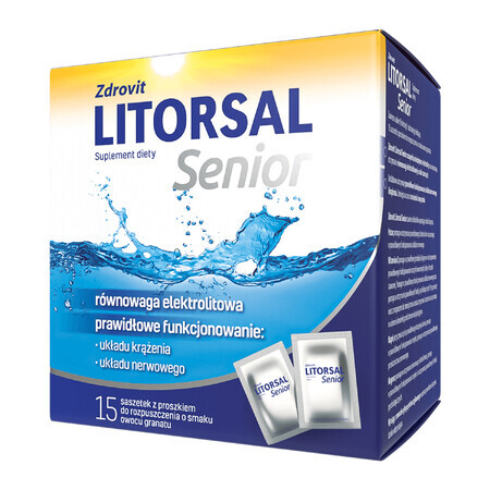 Zdrovit Litorsal Senior, arôme de grenade, 15 sachets