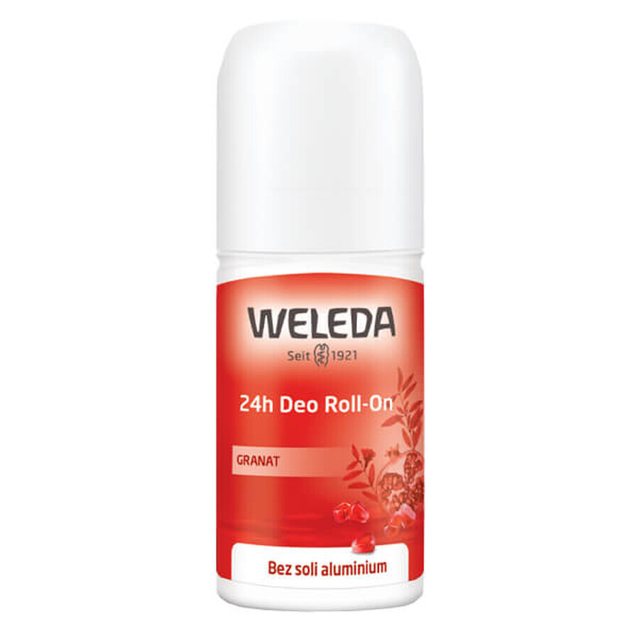 Weleda, Deo Roll-on, déodorant roll-on 24 heures à la grenade, 50 ml