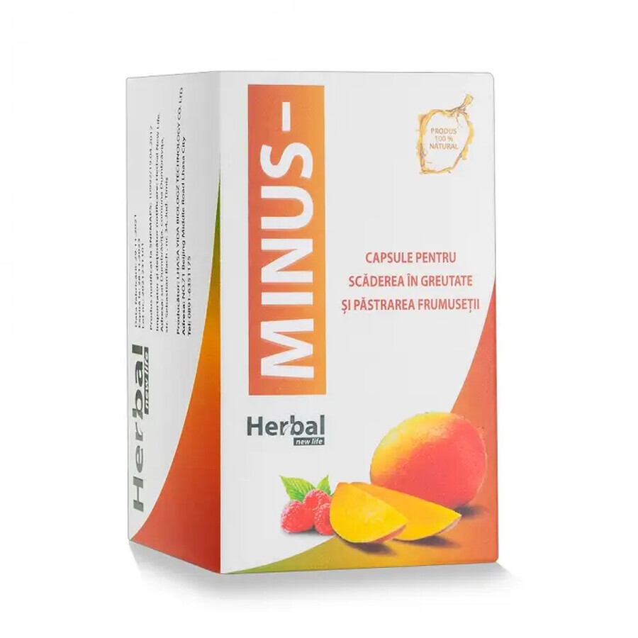 Minus capsule dimagranti, 30 compresse, Herbal New Life