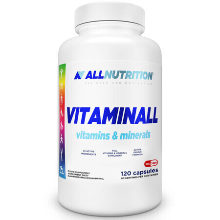 Allnutrition Vitaminall, vitamins and minerals, 120 capsules