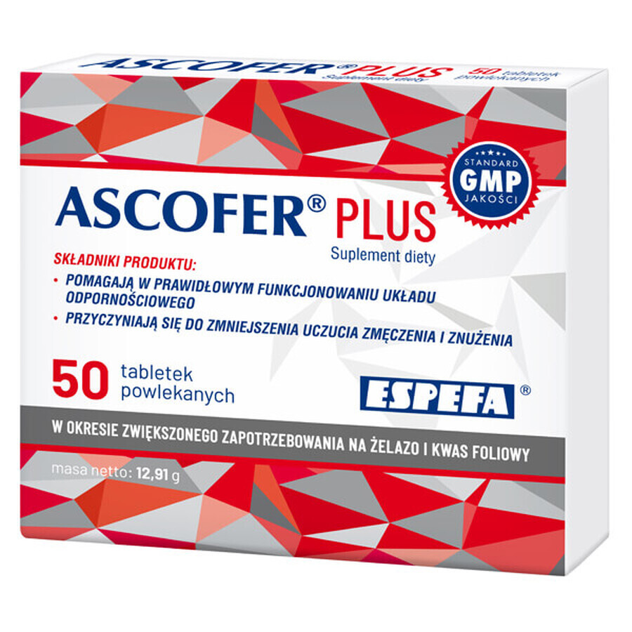 Ascofer Plus, 50 filmomhulde tabletten