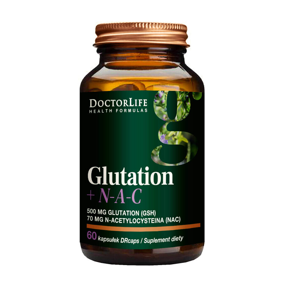 Doctor Life Glutathion + NAC, 60 plantencapsules