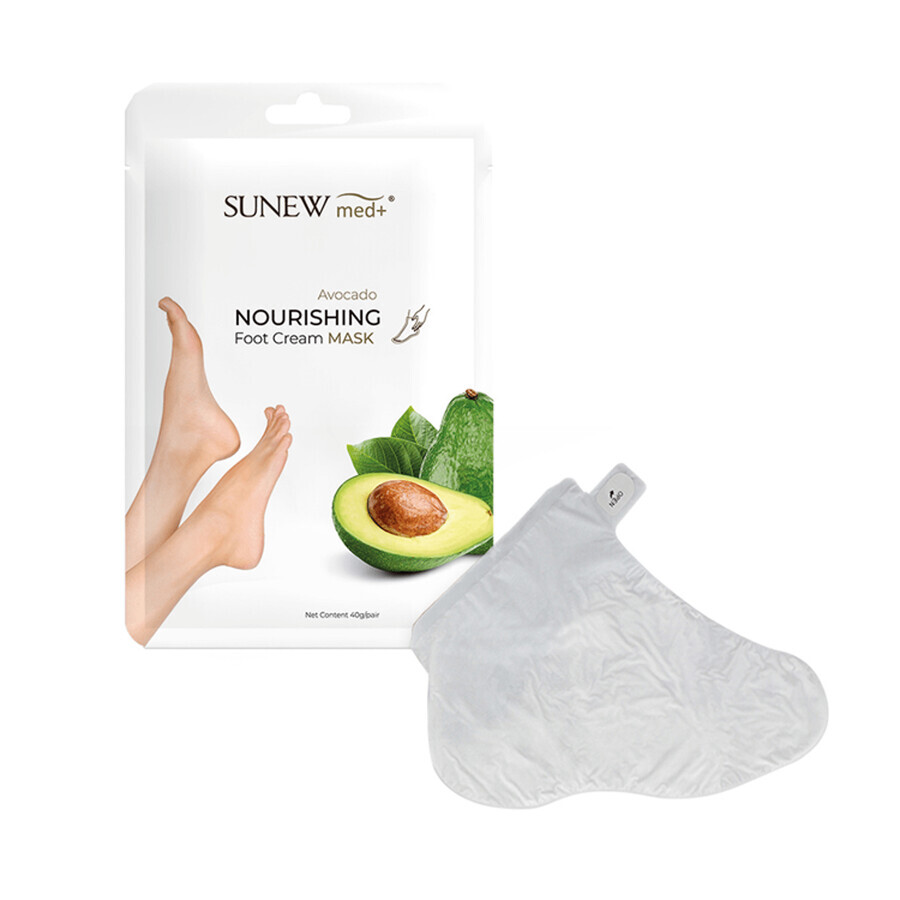 SunewMed+, voedend voetmasker, avocado, sokken, 40 g