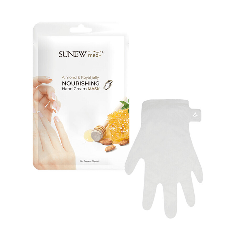 SunewMed+ Feuchtigkeitsspendende Handmaske mit Mandel und Bienenmilch