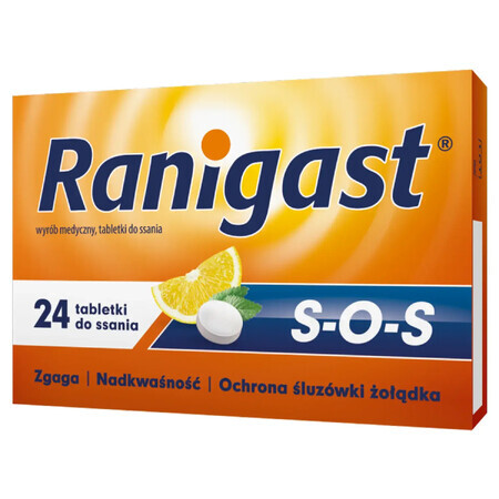 Ranigast SOS, 24 tablets