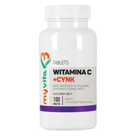 MyVita, Vitamine C + zink, 100 tabletten