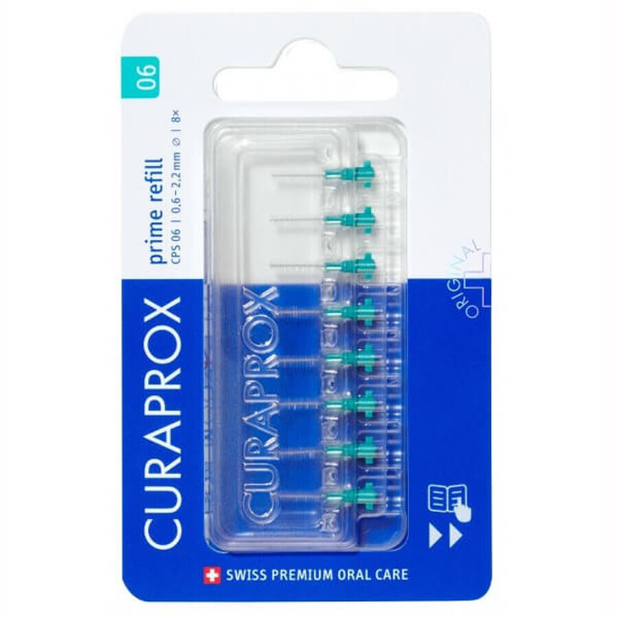 Curaprox CPS 06 Prime Refill, interdental brushes, 8 pieces