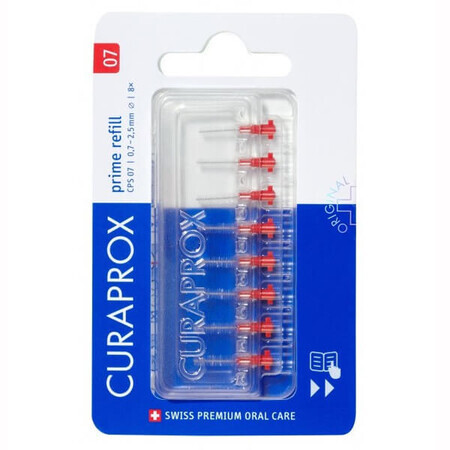 Curaprox CPS 07 Prime Refill, periuțe interdentare, 8 bucăți