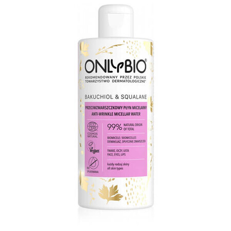 OnlyBio Bakuchiol & Squalane, lotion micellaire anti-rides, 300 ml