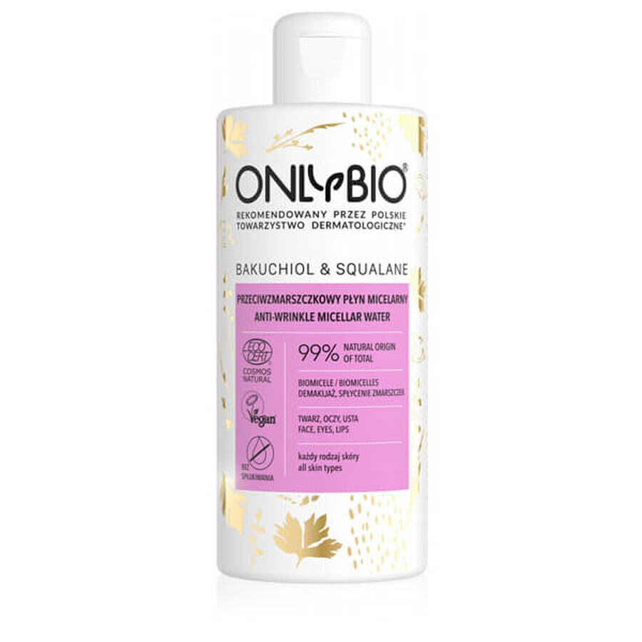 OnlyBio Bakuchiol &amp; Squalane, anti-rimpel micellaire vloeistof, 300 ml