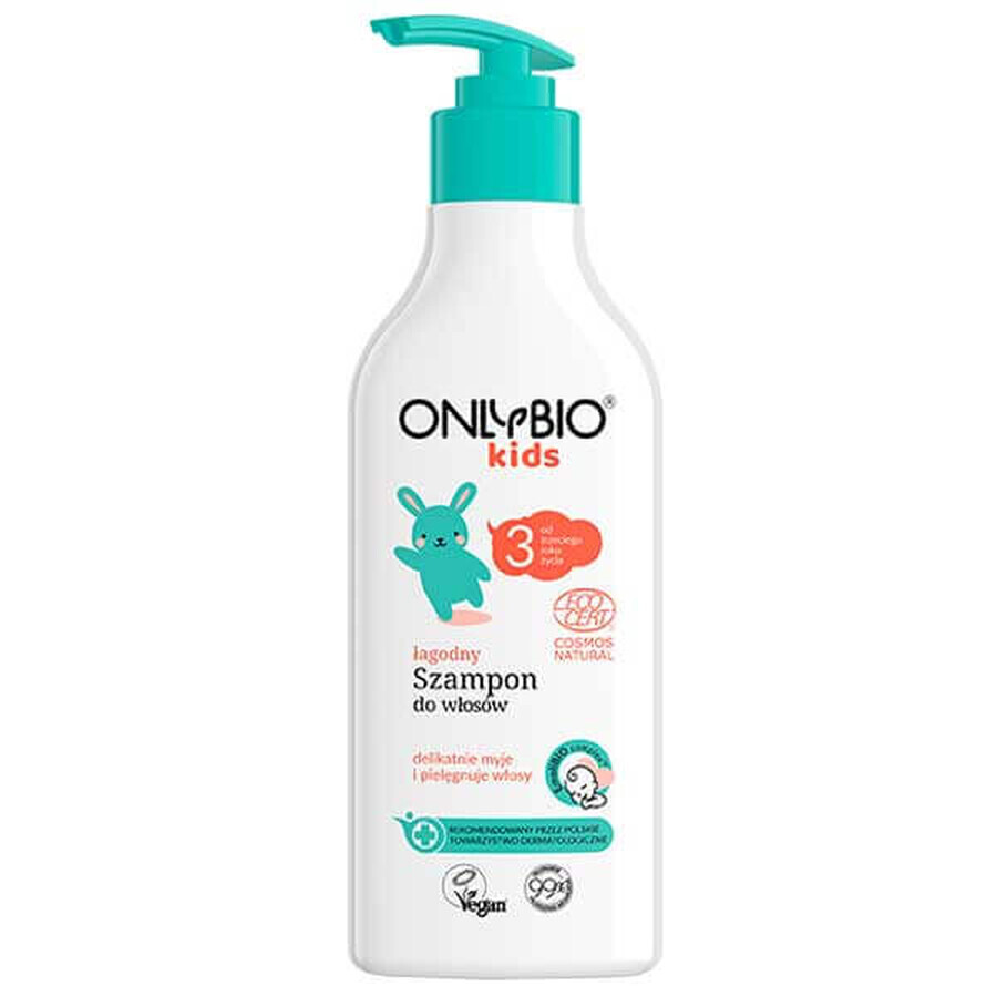 OnlyBio Kids, Mild hair shampoo for children from 3 years, 300 ml