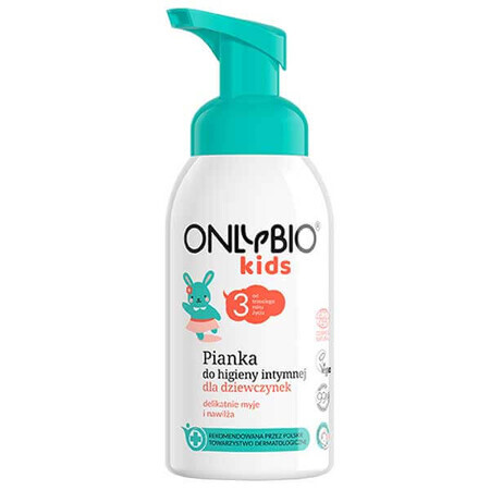 OnlyBio Kids, intimate hygiene foam for girls from 3 years, 300 ml