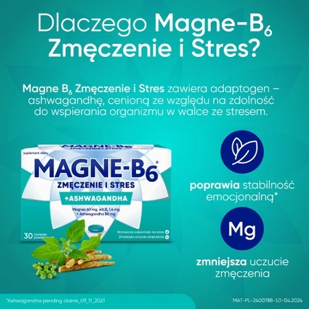 Magne-B6 Vermoeidheid en stress, 30 omhulde tabletten